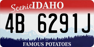 ID license plate 4B6291J