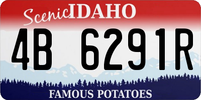 ID license plate 4B6291R