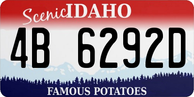ID license plate 4B6292D