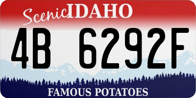 ID license plate 4B6292F