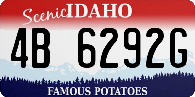 ID license plate 4B6292G