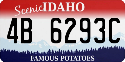 ID license plate 4B6293C