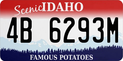 ID license plate 4B6293M