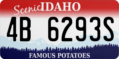 ID license plate 4B6293S