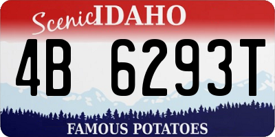 ID license plate 4B6293T