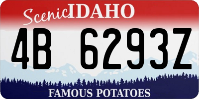 ID license plate 4B6293Z