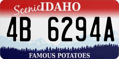 ID license plate 4B6294A