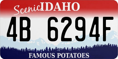 ID license plate 4B6294F