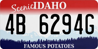 ID license plate 4B6294G