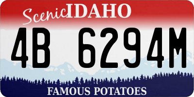ID license plate 4B6294M