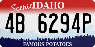 ID license plate 4B6294P