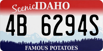 ID license plate 4B6294S