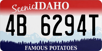 ID license plate 4B6294T