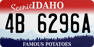 ID license plate 4B6296A