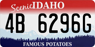 ID license plate 4B6296G