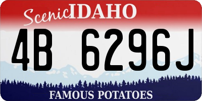 ID license plate 4B6296J