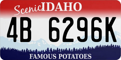ID license plate 4B6296K