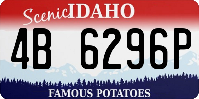 ID license plate 4B6296P