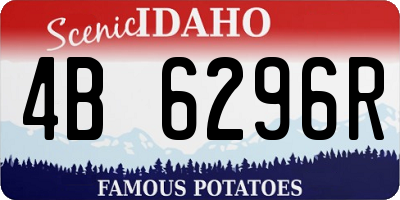 ID license plate 4B6296R