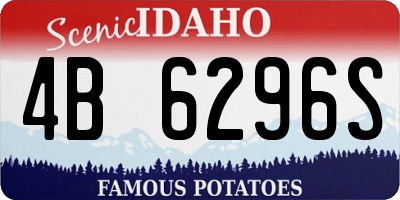 ID license plate 4B6296S