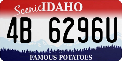 ID license plate 4B6296U