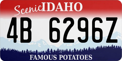 ID license plate 4B6296Z