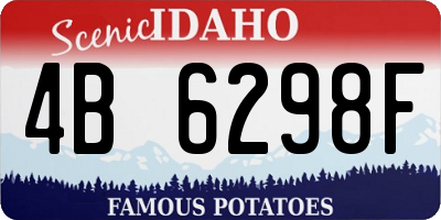 ID license plate 4B6298F