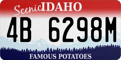ID license plate 4B6298M