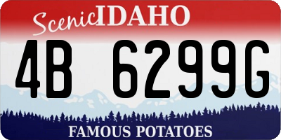 ID license plate 4B6299G