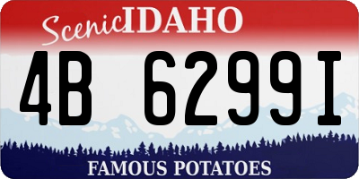 ID license plate 4B6299I