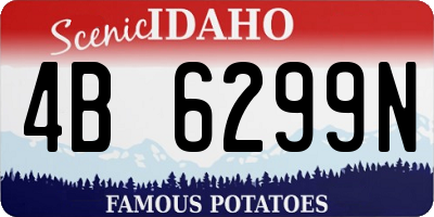 ID license plate 4B6299N