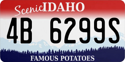 ID license plate 4B6299S