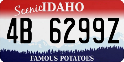 ID license plate 4B6299Z