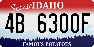 ID license plate 4B6300F