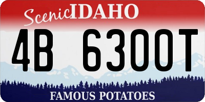 ID license plate 4B6300T
