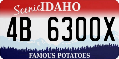 ID license plate 4B6300X
