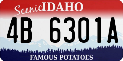 ID license plate 4B6301A