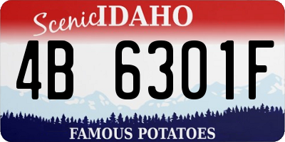 ID license plate 4B6301F