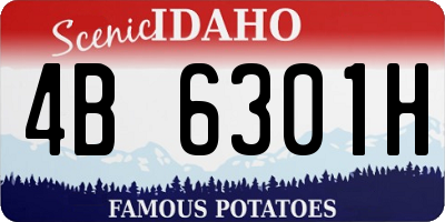 ID license plate 4B6301H