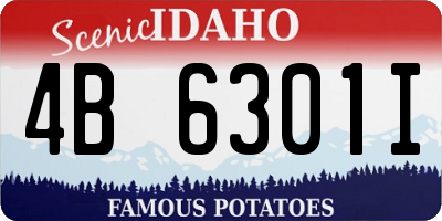 ID license plate 4B6301I
