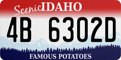 ID license plate 4B6302D