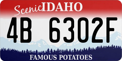 ID license plate 4B6302F
