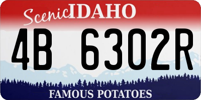 ID license plate 4B6302R