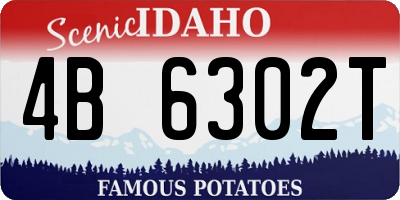 ID license plate 4B6302T