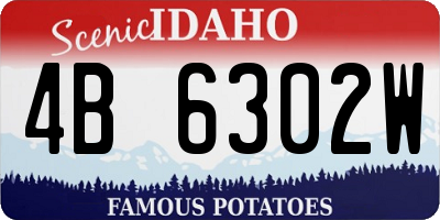 ID license plate 4B6302W