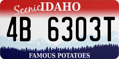 ID license plate 4B6303T
