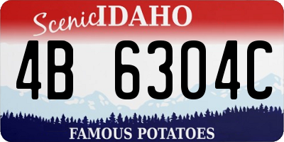 ID license plate 4B6304C