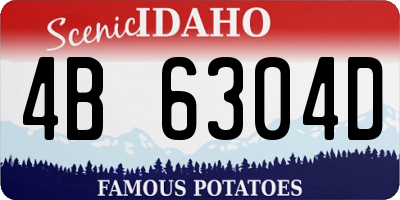 ID license plate 4B6304D