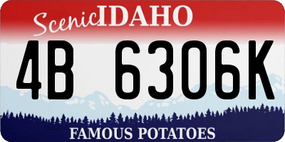 ID license plate 4B6306K