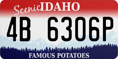 ID license plate 4B6306P